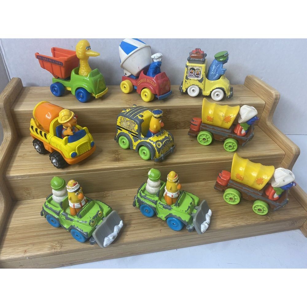 Vintage Sesame Street Die Cast Cars Lot‎ Rare Find Old Time Fun H16